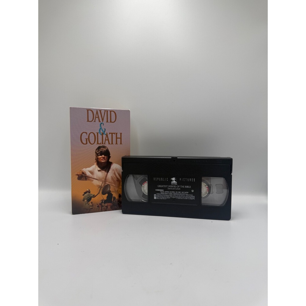 David and Goliath VHS Greatest Heroes of the Bible Republic Pictures 1988 36997
